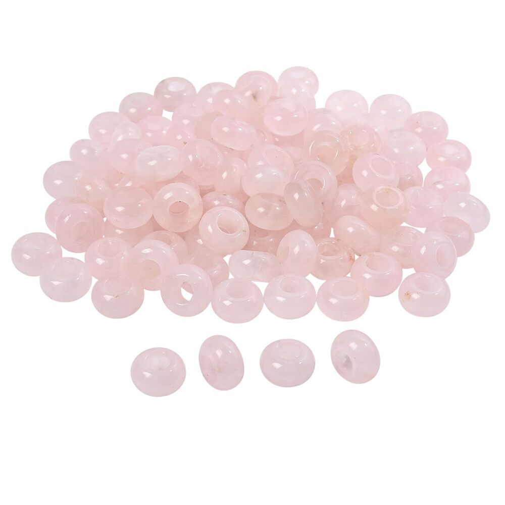 8315 25Pcs Large Hole 5-6mm Rondelle Gemstone European Bead for Charm